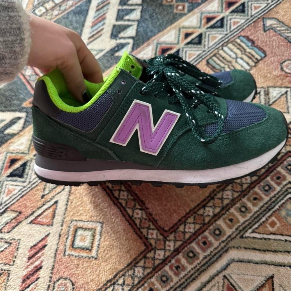 New Balance Kids' Sneakers in Green and Lavender